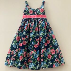 Girls 10 Floral Party Dress Pink Blue Spring Summer